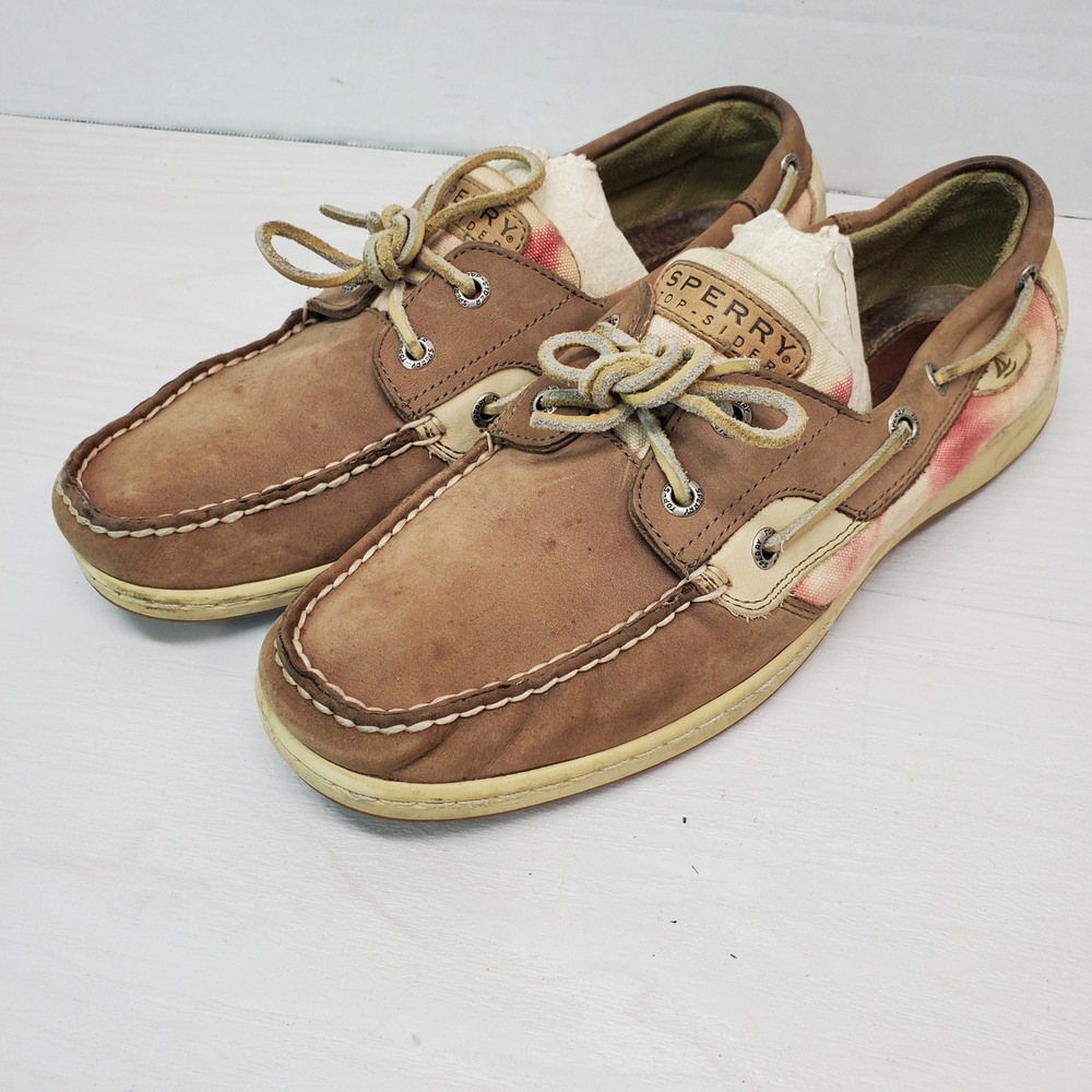Sperry Top Sider Women's Boat‎ Shoes Brown Tie Dye Size 9.5 M